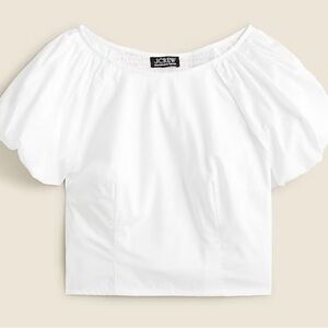 J crew Fitted puff-sleeve top size 0 as is***